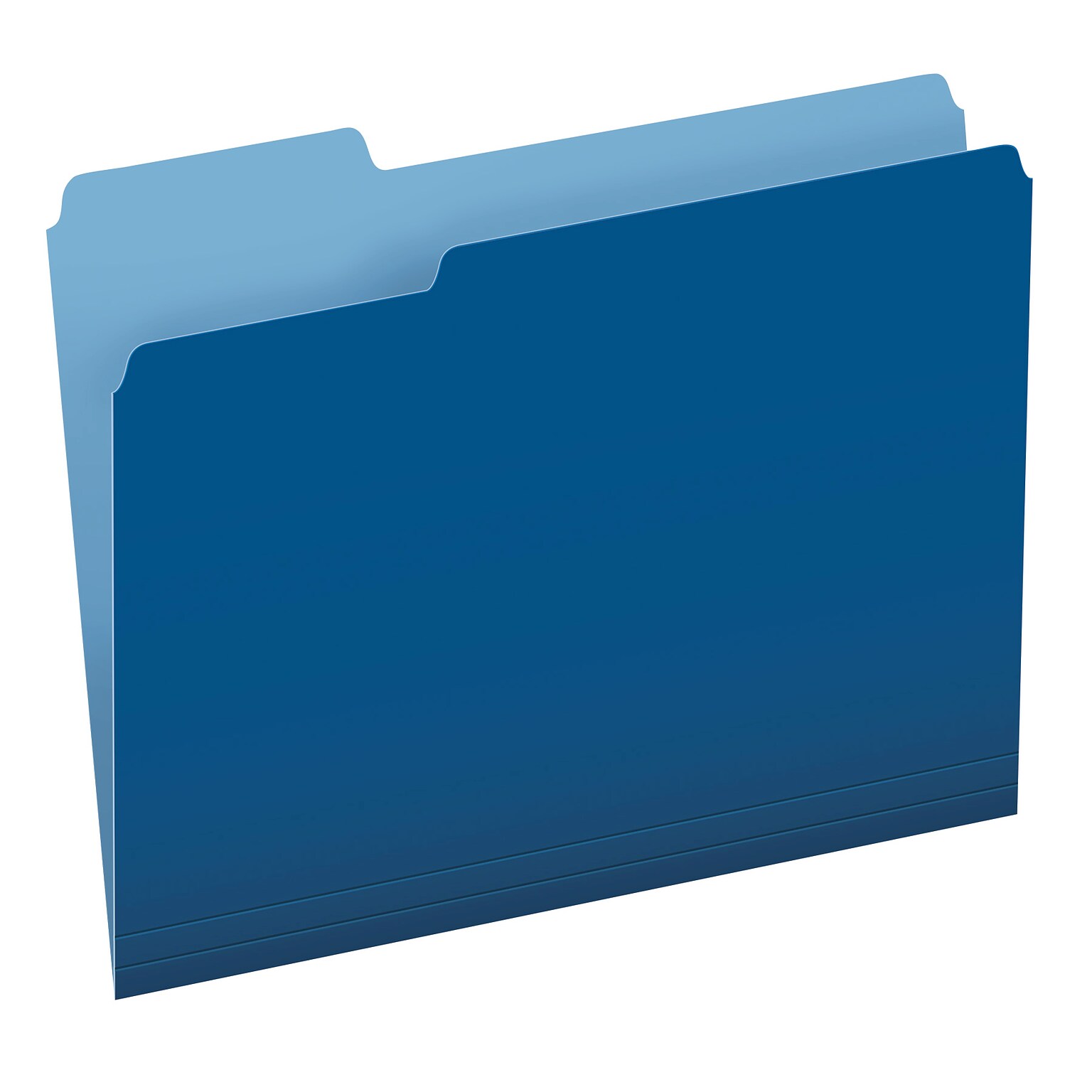 Pendaflex Two-Tone File Folders, 1/3-Cut Tab, Letter Size, Navy Blue, 100/Box (152 1/3 NAV)
