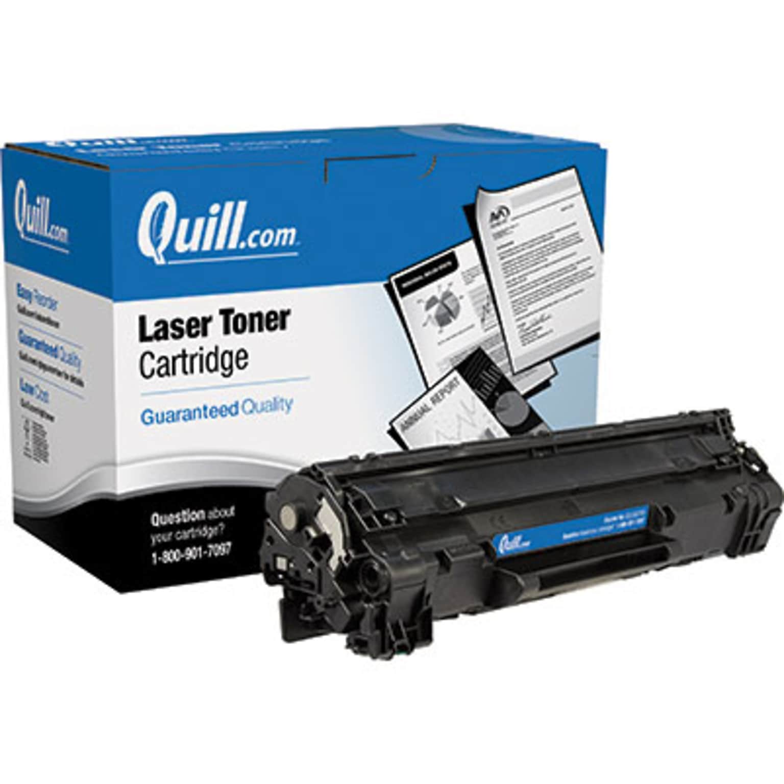 Quill Brand Remanufactured HP 85A (CE285A) Black Laser Toner Cartridge (100% Satisfaction Guaranteed)