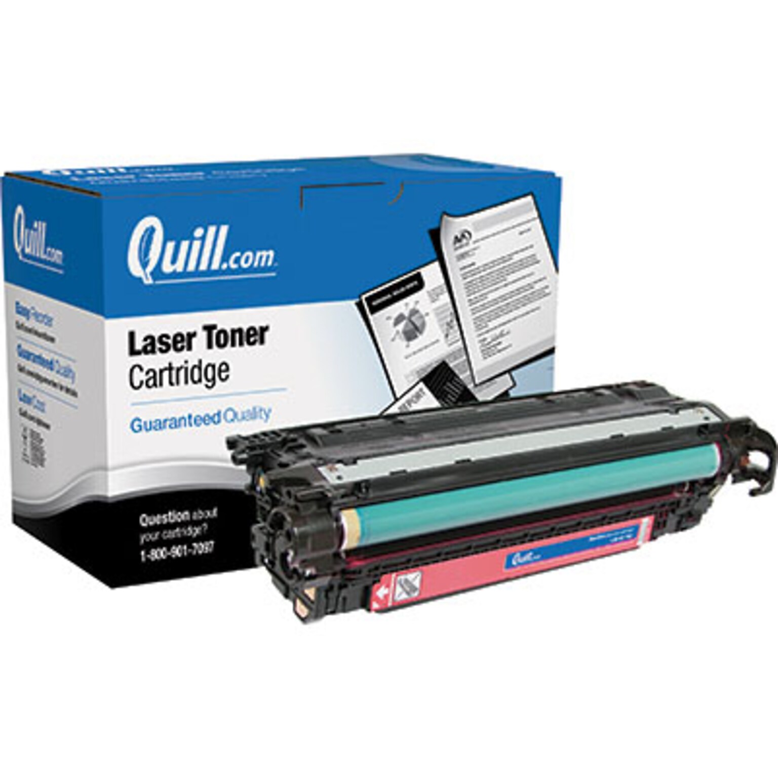 Quill Brand Remanufactured HP 504A (CE253A) Magenta Laser Toner Cartridge (100% Satisfaction Guaranteed)
