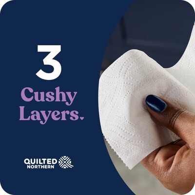 Quilted Northern Ultra Plush Toilet Paper, 3-ply, White, 255 Sheets/Roll, 18 Rolls/Case (876045)