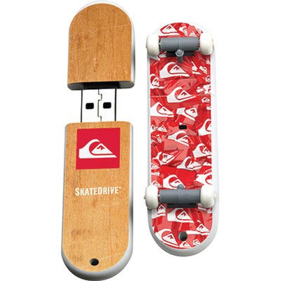 EP Memory® Skateboard Flash Drive; 16GB, Quiksilver Smash Up