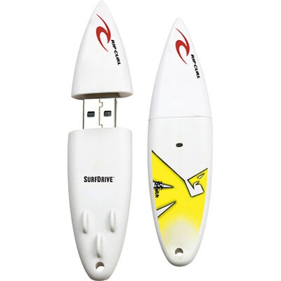 EP Memory® Surfboard Flash Drive; 16GB, Rip Curl, Yellow