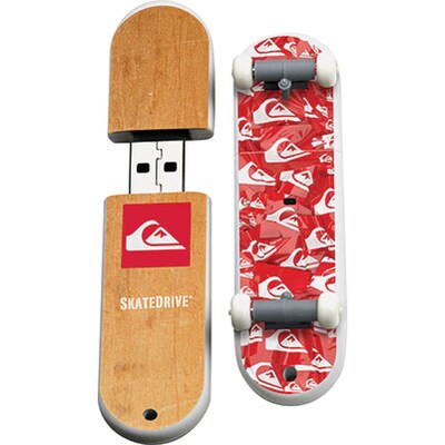 EP Memory® Skateboard Flash Drive; 8GB, Quiksilver Smash Up