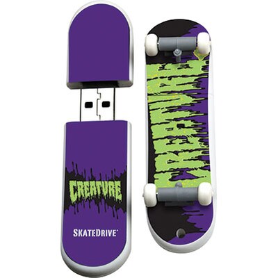 EP Memory® Skateboard Flash Drive; 16GB, Creature Toxic