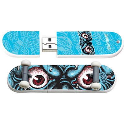 EP Memory® Skateboard Flash Drive; 16GB, Santa Cruz Rob Eyes