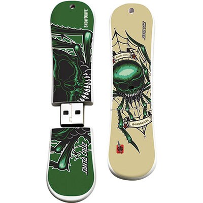 EP Memory® Snowboard Flash Drive; 16GB, Santa Cruz Spider