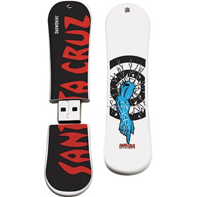 EP Memory® Snowboard Flash Drive; 8GB, Santa Cruz Rob One