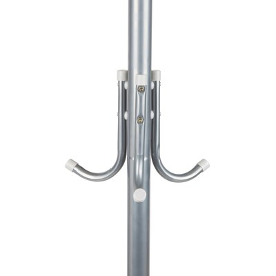Mind Reader Freestanding Coat Rack, Silver, Metal (COATRACK11-SIL)