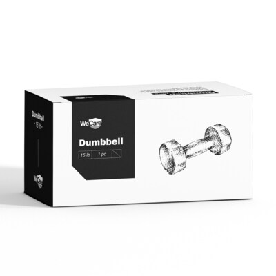 WeCare Fitness Neoprene Coated 15 Lbs Dumbbells for Non-Slip Grip, 2/Set (WDN100008)