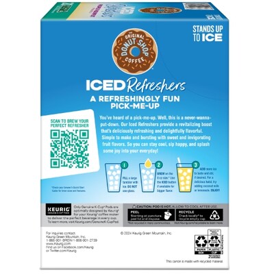 The Original Donut Shop Iced Refreshers Pineapple Passion Fruit, Keurig® K-Cup® Pods, 20/Box (5000379381)