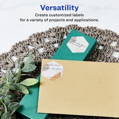 Avery Laser/Inkjet Multipurpose Labels, 1.8704  x 1.5, Matte White, 5000/Box (94120)