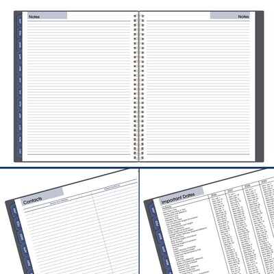 2026 AT-A-GLANCE DayMinder 8.5" x 11" Weekly & Monthly Planner, Poly Cover, Gray (GC545-07-26)