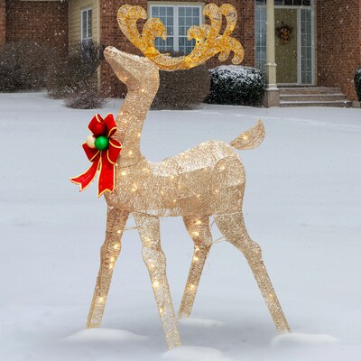 National Tree Company 48 Reindeer Decoration with White LED Lights (DF-070020U)