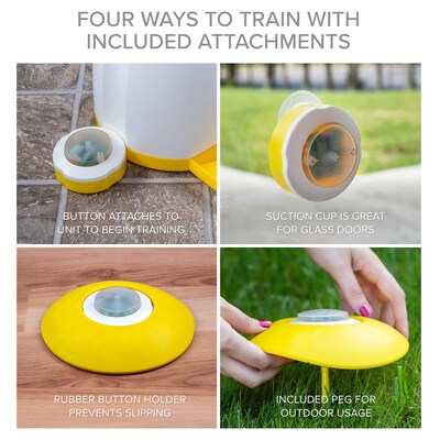 Arf Pets Dog Treat Dispenser w/ Button, Dog Memory Training Toy, Yellow/White (APTDT)