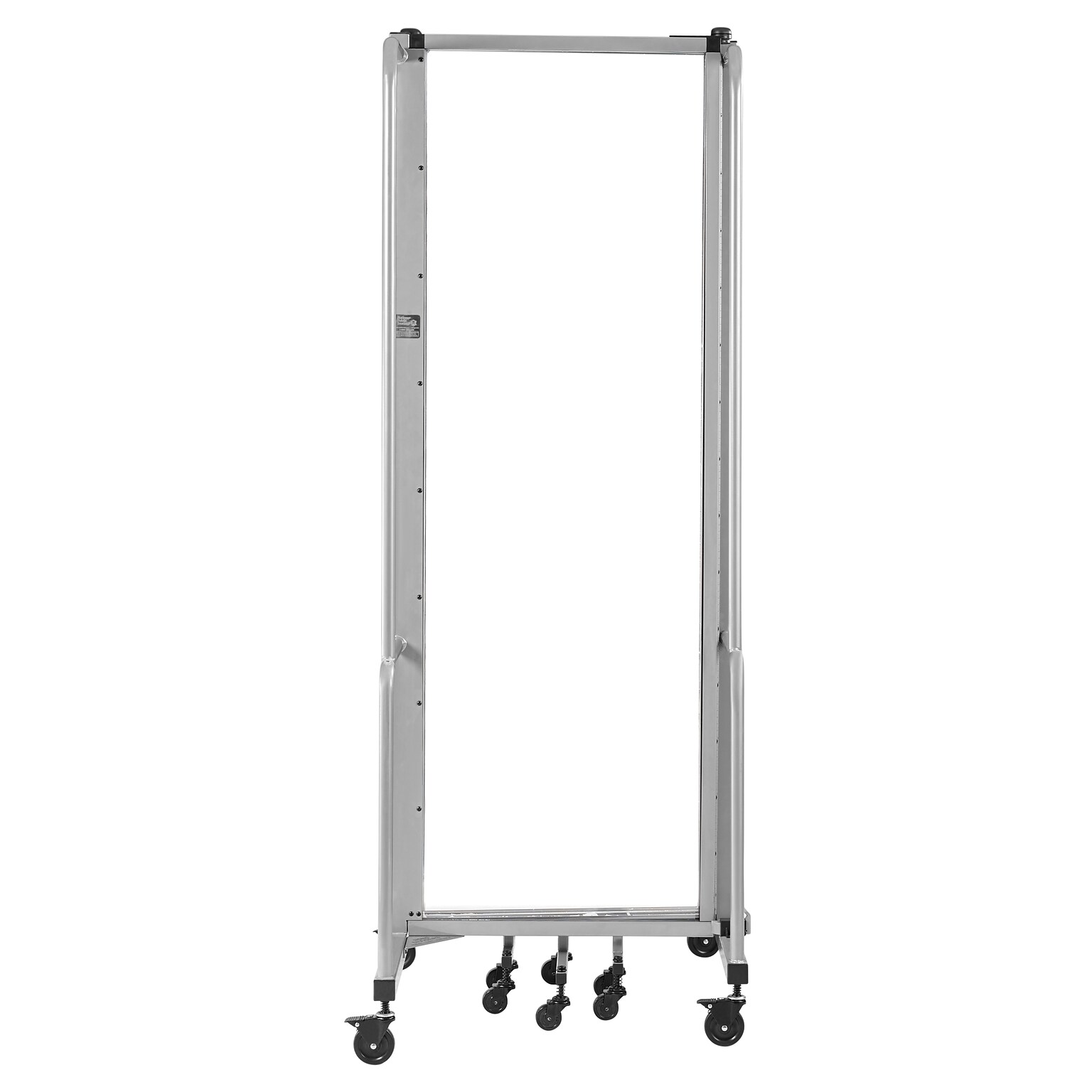 National Public Seating Robo Series 5-Panel Folding Mobile Room Divider, 72H x 118W, Clear Acrylic (RDG6-5CA)
