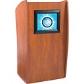 Oklahoma Sound Corp® Sound Lecterns; Lectern with Digital Display, Cherry, 46Hx24Wx21D