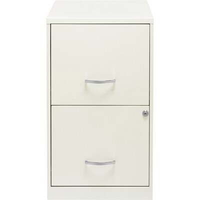 NuSparc 2-Drawer Vertical File Cabinet, 14.2"W x 18"D x 24.5"H, White (NPRVF218AAWE)