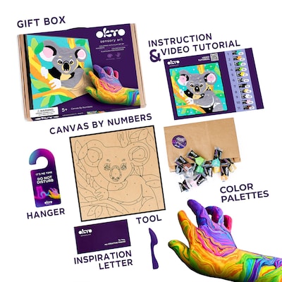 OKTO Clay-by-Number Koala Air-Dry Clay Art Kit, 17/Set (OKT20028)