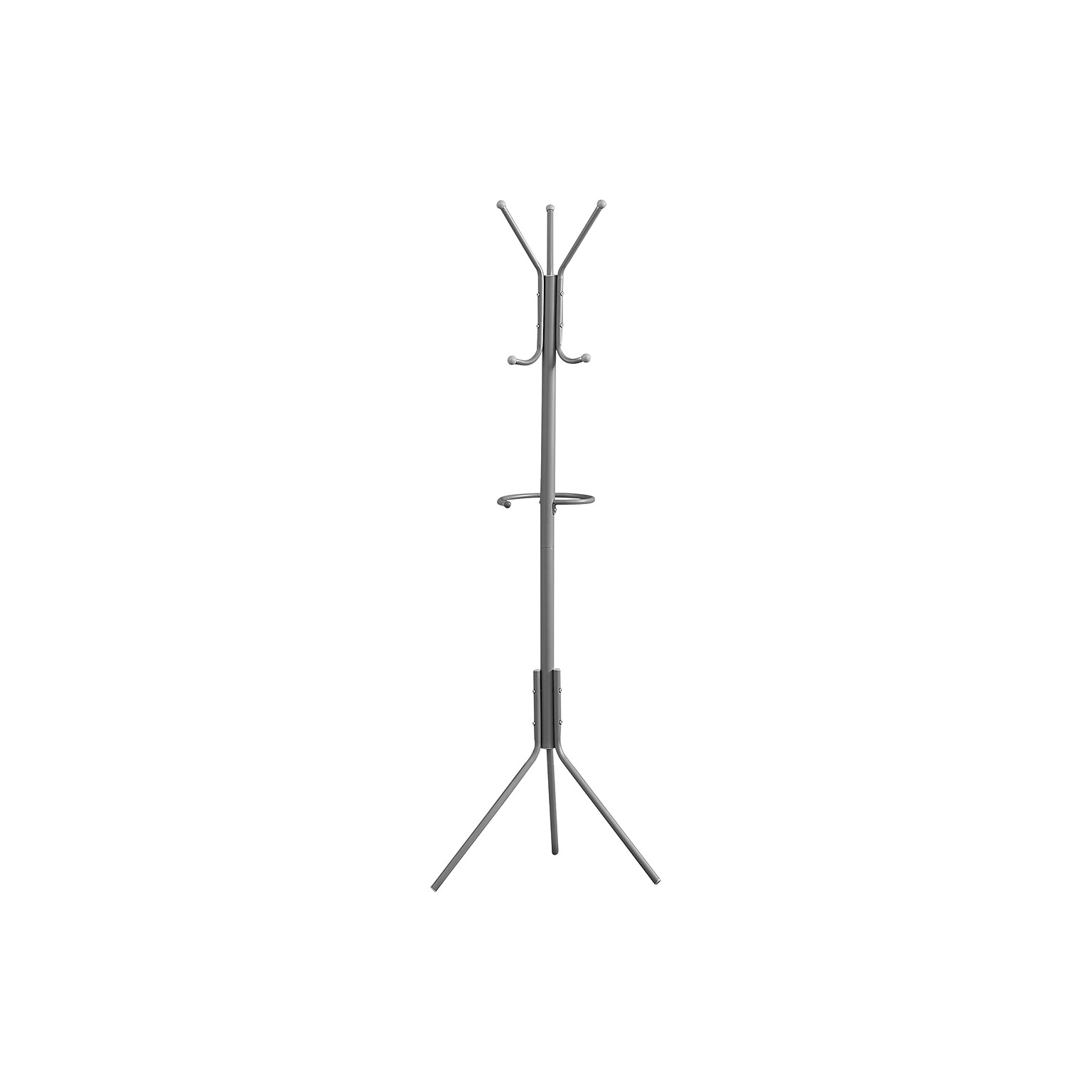 Monarch Specialties Inc. Coat Tree, Silver, Metal (I 2163)