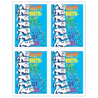 Humorous Laser Postcards; Smiling Vertebrae, 100/Pk