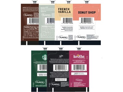 Lavazza Flavia Collection Small Variety Pack Coffee Flavia Freshpacks, 7/Carton (94163610003003)