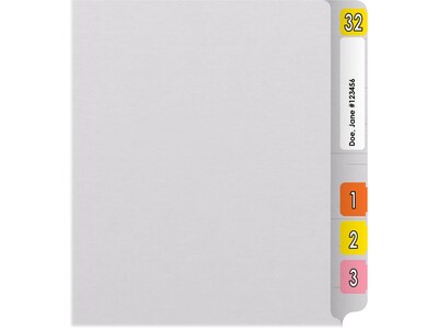 Medical Arts Press Reinforced End Tab File Folder, Straight Cut, Letter-Size, White, 50/Box (S-01601-WHT)