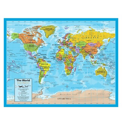 Waypoint Geographic World/USA Laminated Notebook Maps, 32/Pack (RWPNB03)