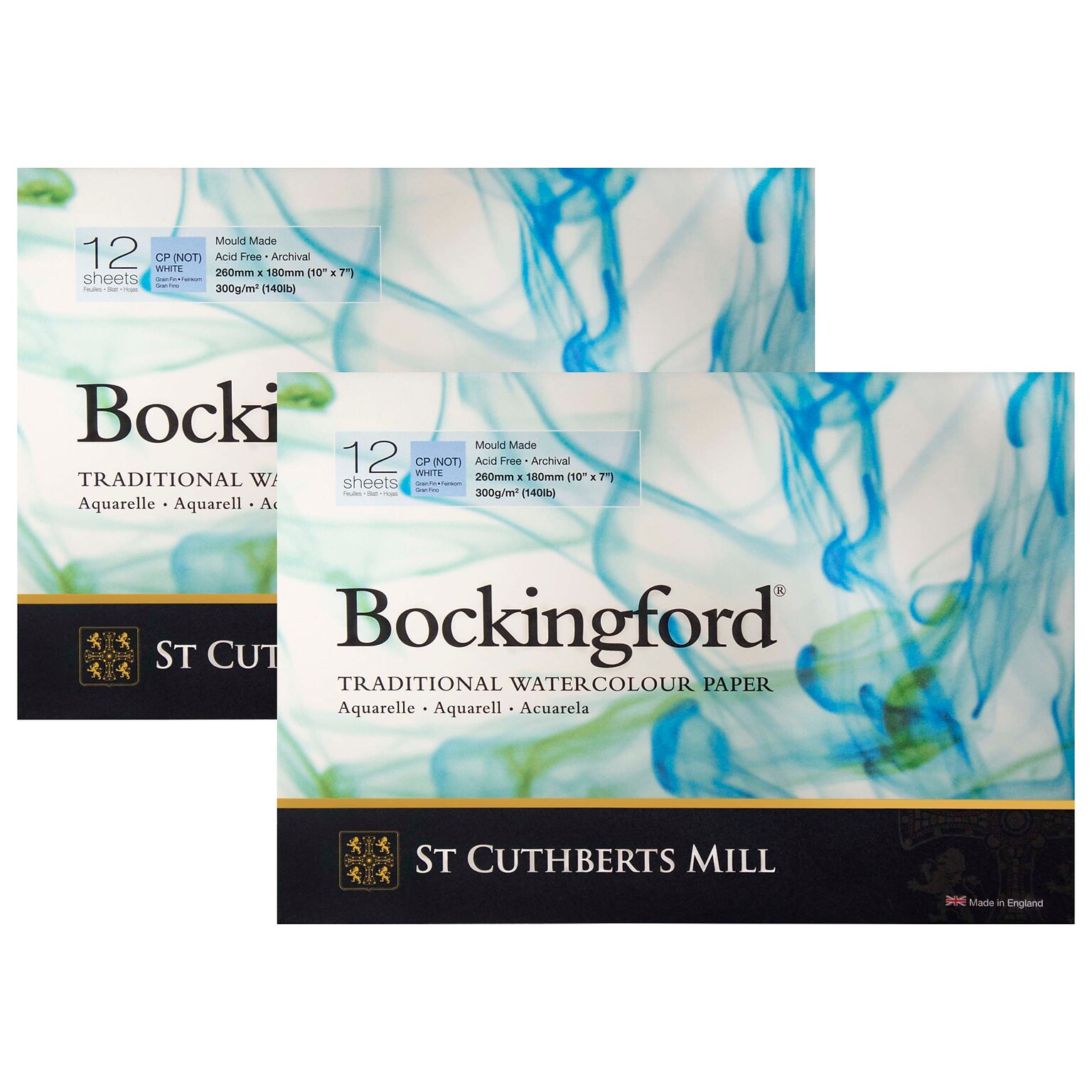 St Cuthberts Mill Bockingford 10 x 7 Watercolor Sketch Pad, 12 Sheets/Pad, 2/Bundle (STCT47130001011B-2)
