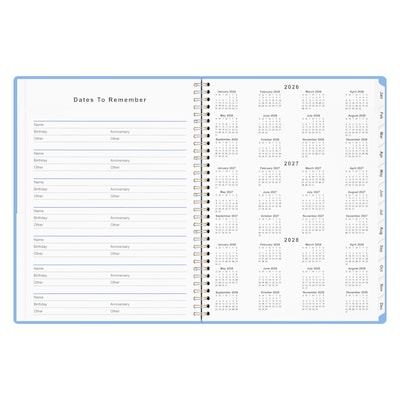 2027 Staples 8" x 11" Weekly & Monthly Planner, Eternal Blue (ST63609-27)