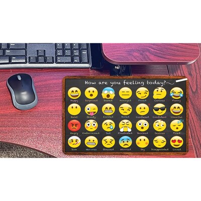 Ashley Smart Poly Computer Mouse Pad, 8" x 10", How are You Feeling, 6/Pack (ASH12507-6)