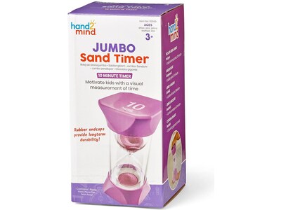 hand2mind Jumbo 10-Minute Sand Timer, Purple (93069)