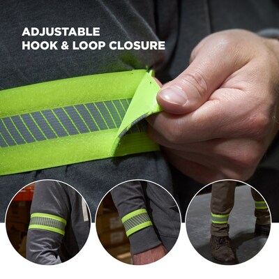 Ergodyne GloWear 8100 High Visibility Arm/Leg Band, Lime, S/M, 2/Pack (29017)
