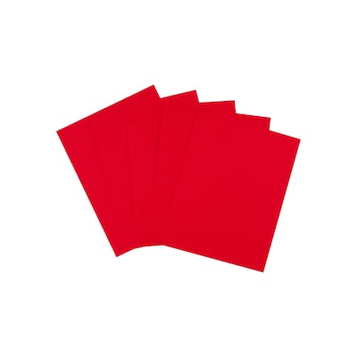Staples Brights Multipurpose Paper, 24 lbs., 8.5 x 11, Red, 500/Ream (20104)