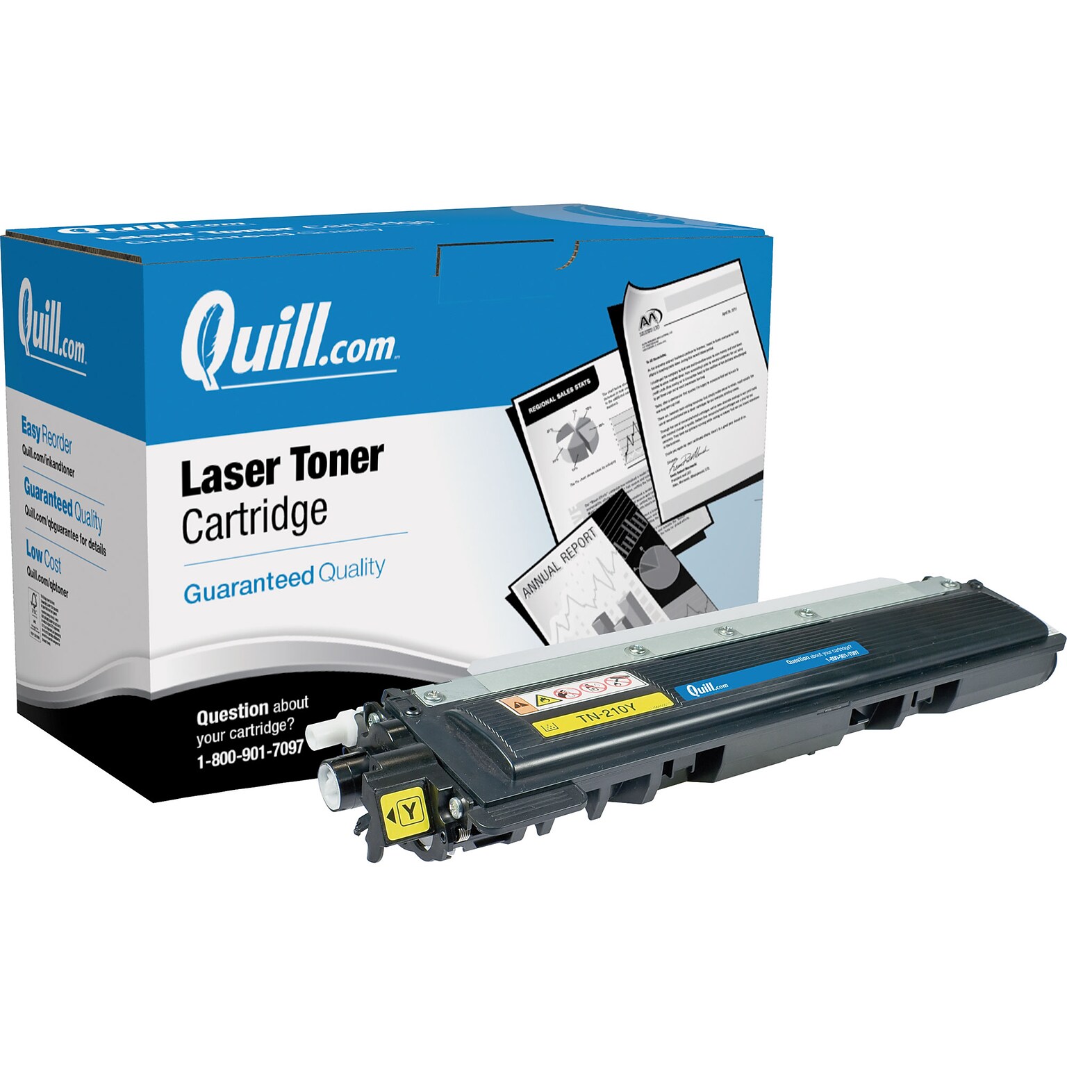 Quill Brand Remanufactured Brother® TN210Y Yellow Laser Toner Cartridge (100% Satisfaction Guaranteed)