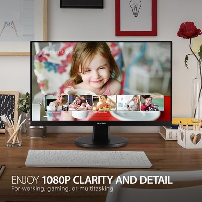 ViewSonic 22 75 Hz LED Monitor, Black (VA2247-MH)