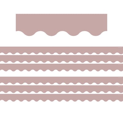 Teacher Created Resources Light Mauve Scalloped Border Trim, 35 ft., Light Mauve, 6 Packs/Bundle (TCR1330-6)