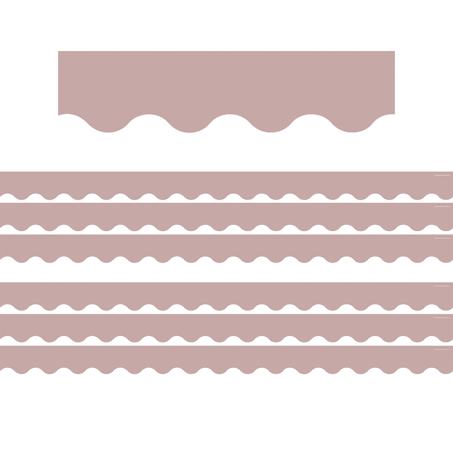 Teacher Created Resources Light Mauve Scalloped Border Trim, 35 ft., Light Mauve, 6 Packs/Bundle (TCR1330-6)