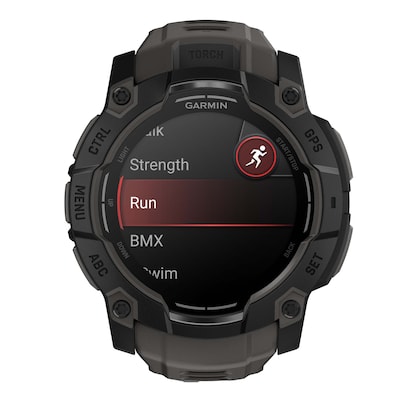 Garmin Instinct 3 AMOLED GPS Smartwatch, Black & Charcoal, 50mm (GRM0302000)