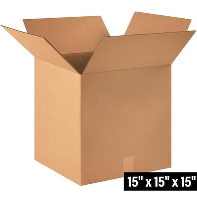15 x 15 x 15 Heavy Duty Shipping Boxes, 44 ECT, 25/Bundle (HD151515)