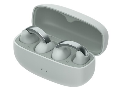 JVC Nearphones Wireless Open-Ear Earbuds, Bluetooth, Ice Grey (HANP1TH)