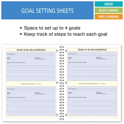 2026-2027 ELAN 8.5" x 11" Academic Weekly & Monthly Student Planner, Paperboard Cover, Blue (DA40-AY26)