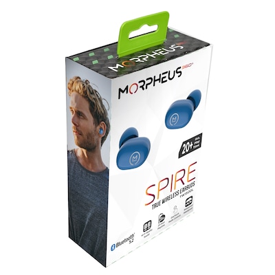 Morpheus 360 Spire Wireless Earbuds, Bluetooth, Island Blue (TW1500L)