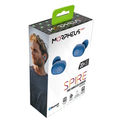 Morpheus 360 Spire Wireless Earbuds, Bluetooth, Island Blue (TW1500L)