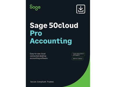 Sage 50cloud Pro Accounting for 1 User, Windows, Download (50CPRO23ESDCSRT)