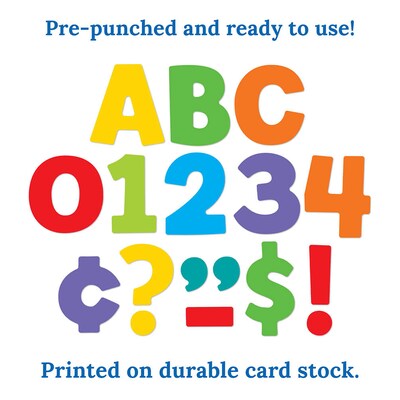 Carson Dellosa 4" Color Splash Combo Pack EZ Letters and Numbers, Multicolored, 219/Pack, 3 Packs/Bundle (CD-130098-3)