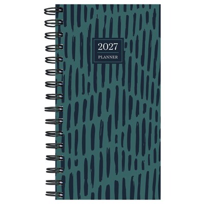 2027 TF Publishing Blue Streak 3.5 x 6.5  Weekly & Monthly Standard Planner, Paperboard Cover, Multicolored (27-7500)