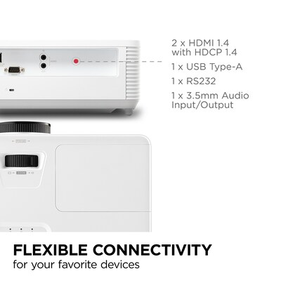 ViewSonic DLP Home and Business Projector, White (PA503HD)