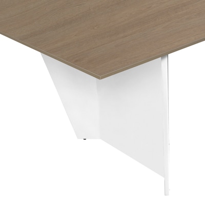 Regency Array 192"W x 48"D Conference Table with Grommet, Noble Oak/White (ACT19248NOWH)