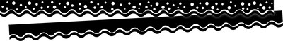 Barker Creek Double-Sided Scalloped Border Set, 36" x 2.25", Happy, 6 designs, 78/Set (BC947)