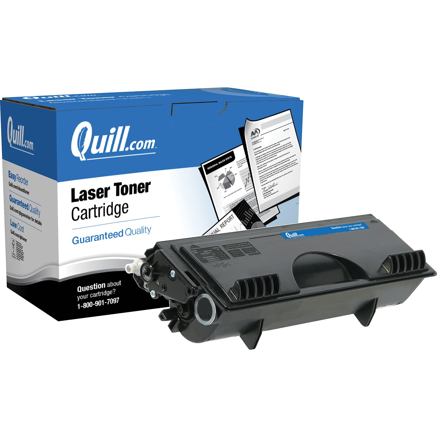Quill Brand Remanufactured Black High Yield Toner Cartridge Replacement for Brother TN-460